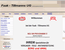 Tablet Screenshot of faak-tillmanns.com